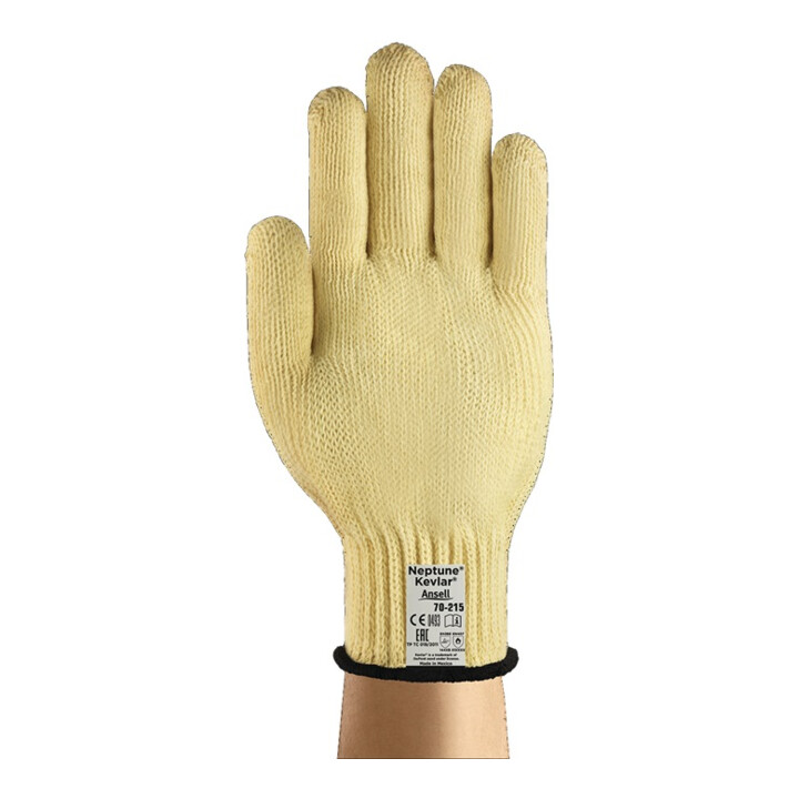 Gants Ansell EN388/407 Réf. II Neptune Kevlar 70-215 Kelvar jaune Tricoté poignet