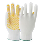 Gants KCL 912 Polytrix N nappé avec ceinture tricotée blanc/jaune