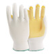 Gants KCL 912 Polytrix N nappé avec ceinture tricotée blanc/jaune-1