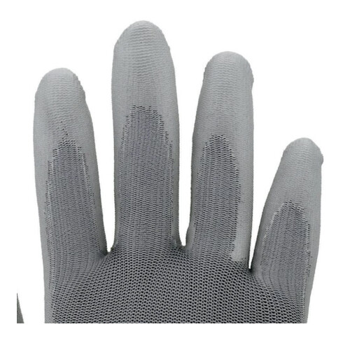 Gants Asatex en nylon gris PU tricoté fin avec ceinture tricotée