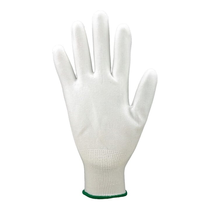 Gants T. 8 blanc nylon avec polyuréthane EN 388 cat. II ASATEX