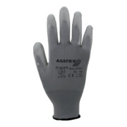 Gants Asatex en nylon gris PU tricoté fin avec ceinture tricotée