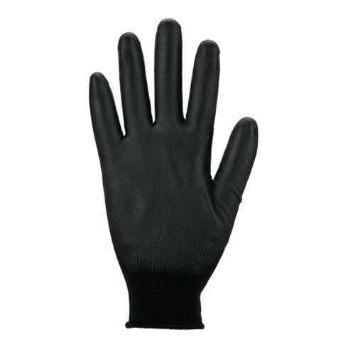Asatex Nordwest gants en nylon tricoté fin avec ceinture tricotée noir