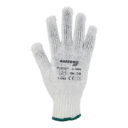 Asatex gants tricotés polyester/coton sur une face avec des pointes bleues