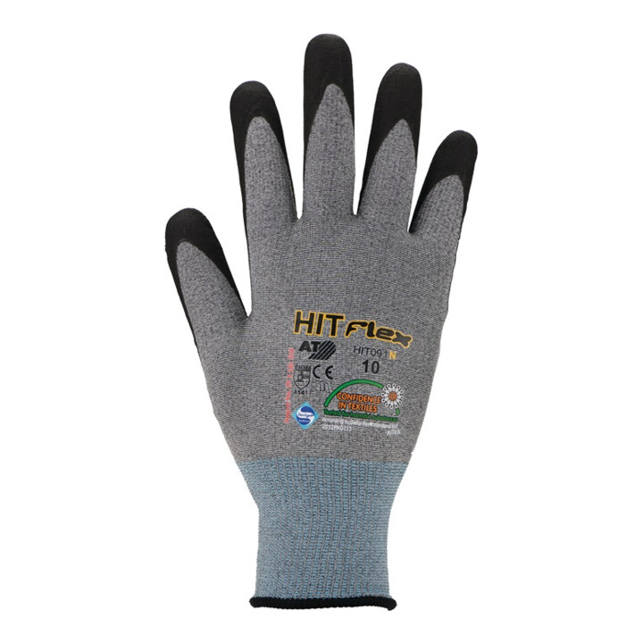 Gants taille 11 avec clous gris/noir sur carte SB