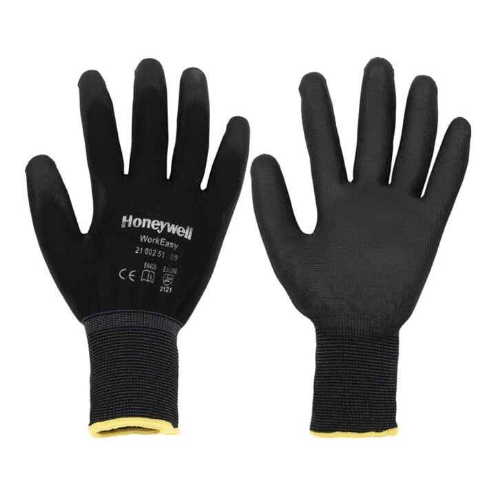 Gants Workeasy Black PU T. 9 noir PES avec polyuréthane EN 388 cat. II HONEYWELL
