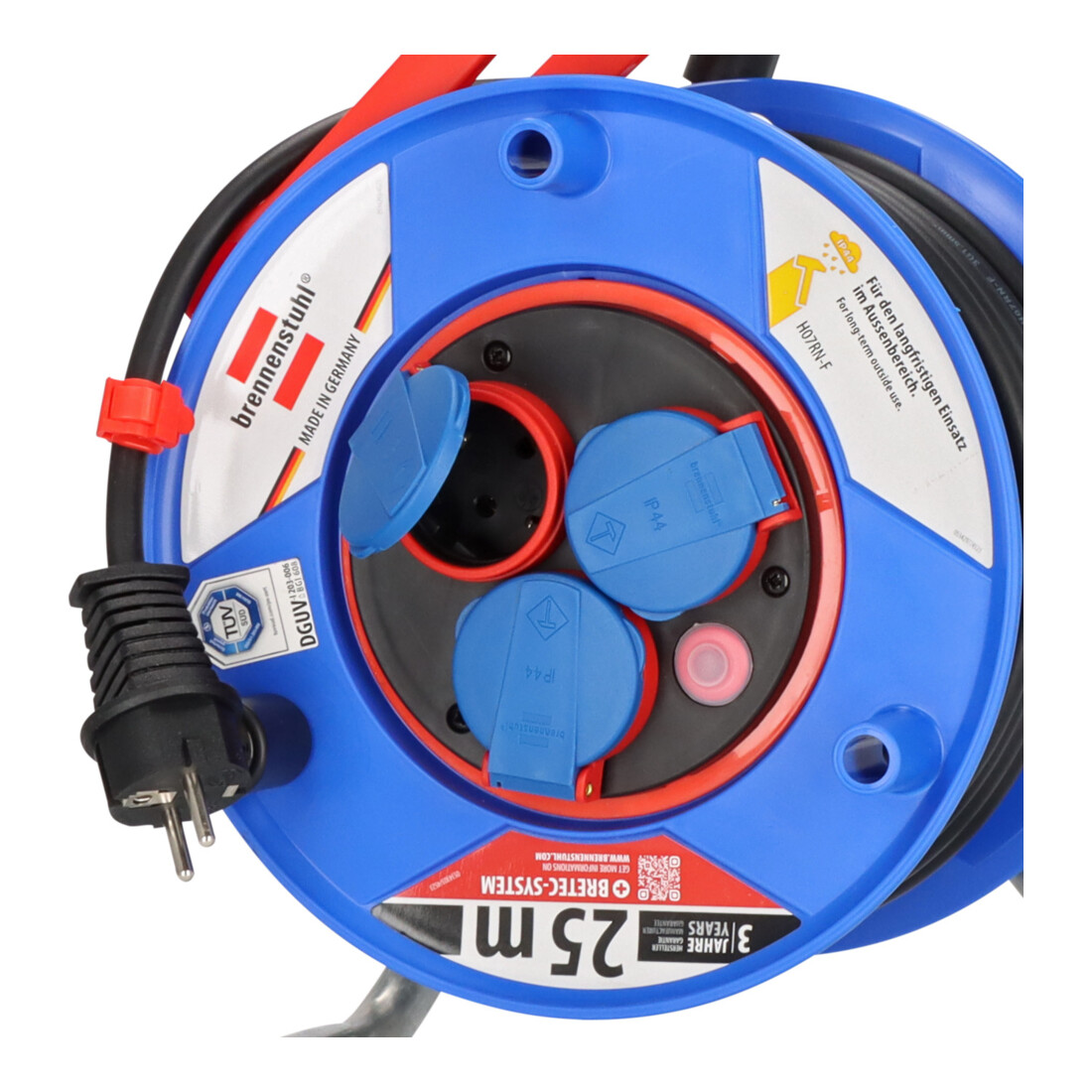 Garant Bretec IP44 kabelhaspel voor bedrijfsgebouwen 25m H07RN-F 3G1.5