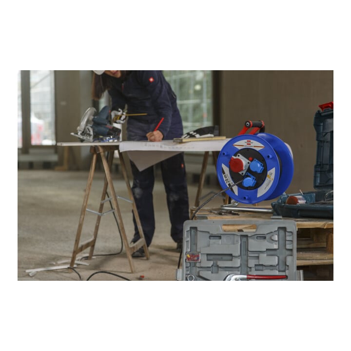 Garant CEE 1 IP44 Industriële/werfkabelhaspel 20m H07RN-F 5G2.5