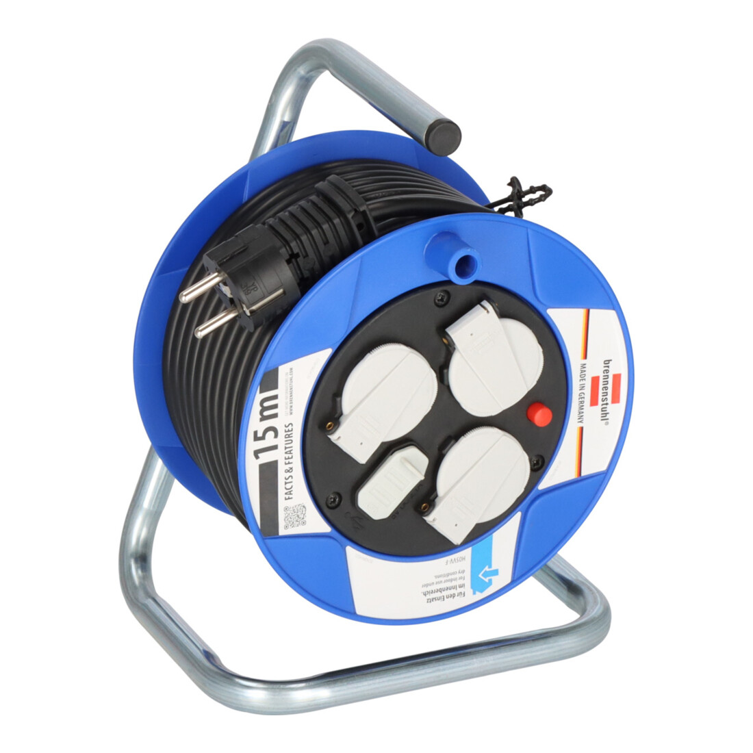 Garant Compacte Kabelhaspel met USB-laadfunctie 15m H05VV-F3G1.5