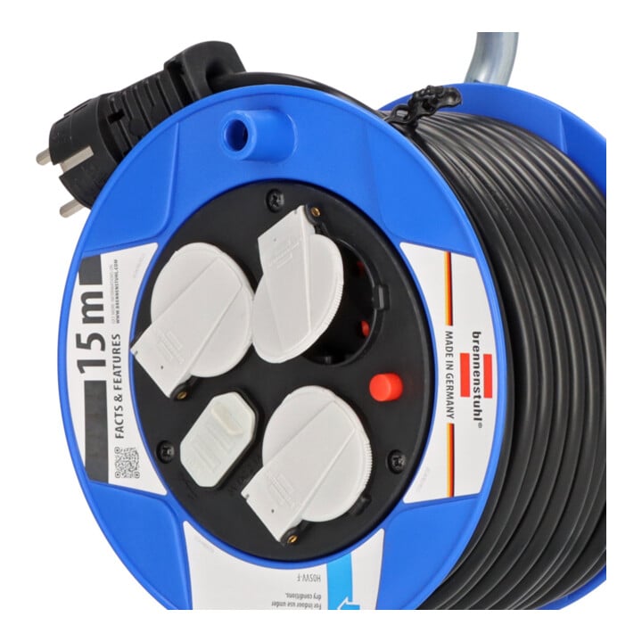 Garant Compacte Kabelhaspel met USB-laadfunctie 15m H05VV-F3G1.5