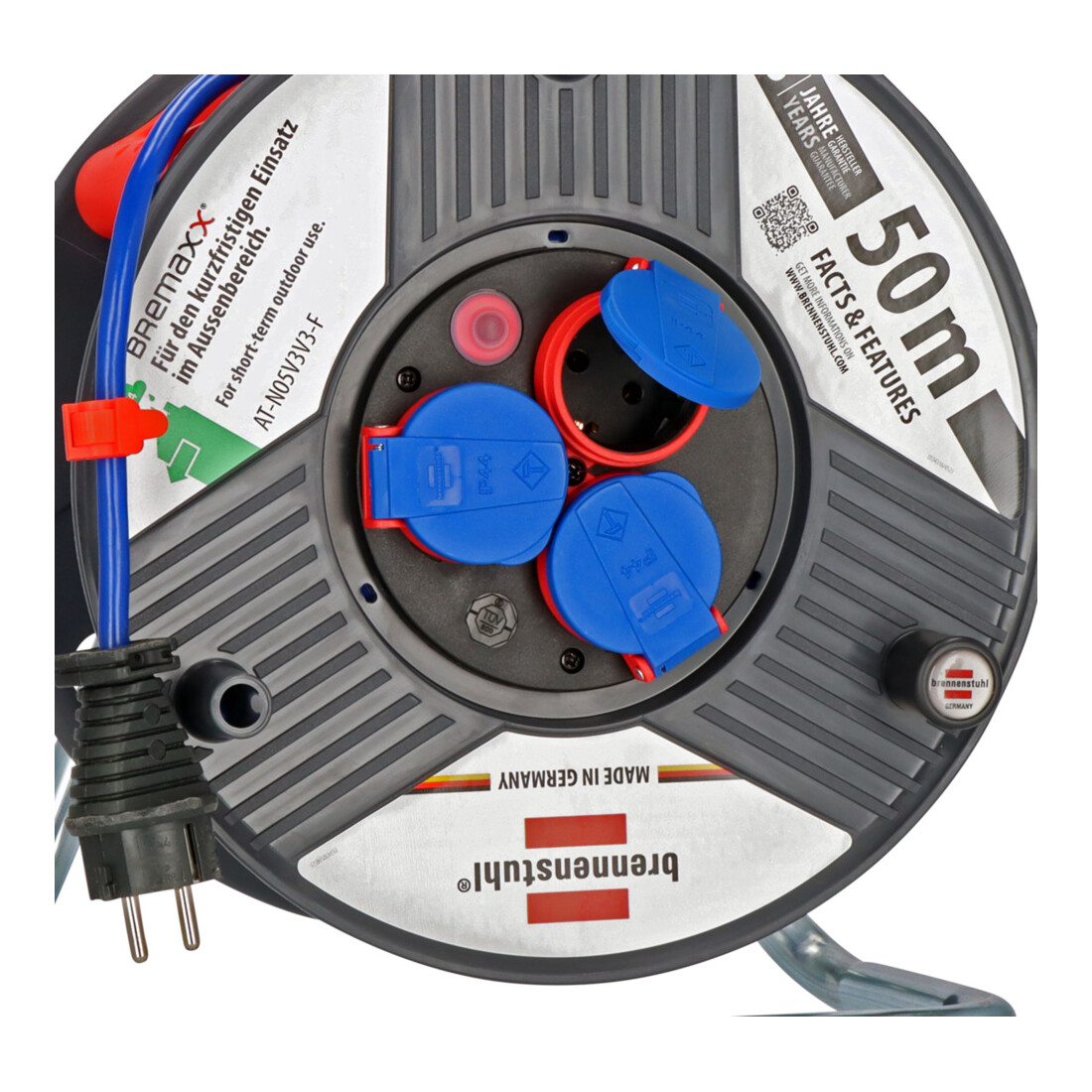 Garant IP44 Kabelhaspel AT-N05V3V3-F 3G1,5 blauw