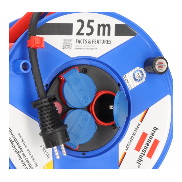 Garant IP44 kabelhaspel voor bedrijfsen bouwterreinen 25 m H07RN-F 3G2.5