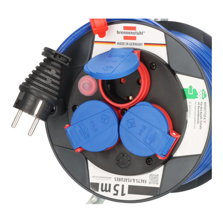 Garant Kompakt IP44 kabelhaspel 15m AT-N05V3V3-F 3G1.5 blauw