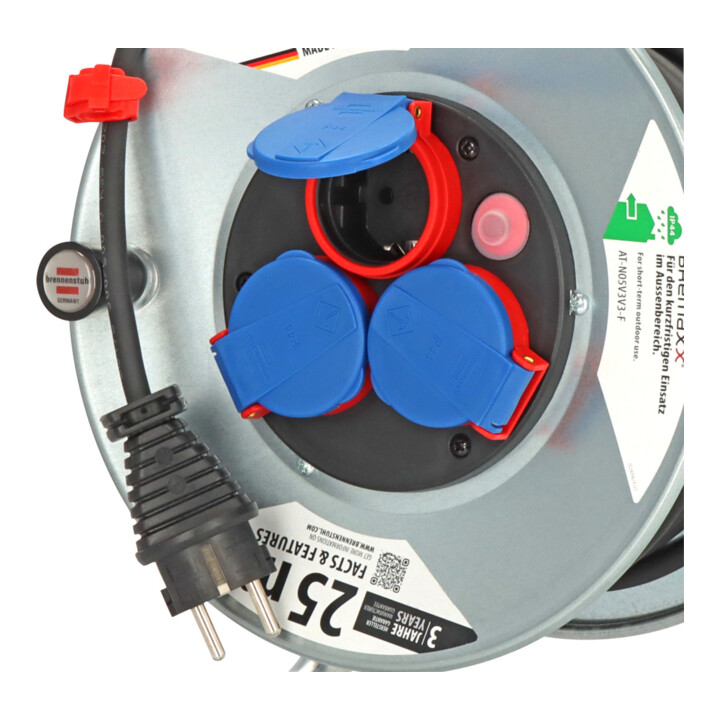 Garant S IP44 kabelhaspel 25m AT-N05V3V3-F 3G1.5 zwart