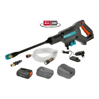 GARDENA Akku-Mitteldruckreiniger AquaClean 24/18V P4A Ready-To-Use Set