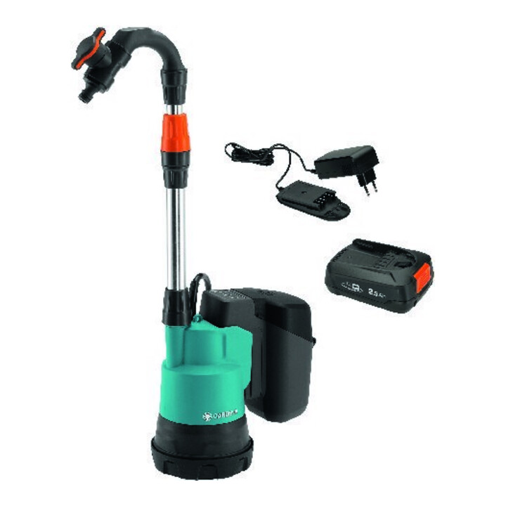 Gardena Akku-Regenfasspumpe 2000/2 18V P4A Ready-To-Use Set