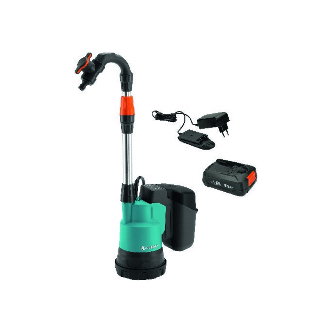 Gardena Akku-Regenfasspumpe 2000/2 18V P4A Ready-To-Use Set