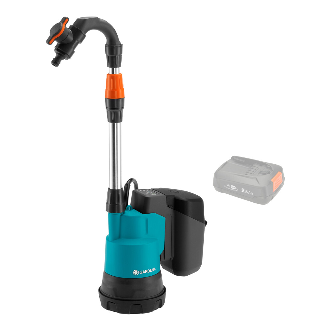 GARDENA Akku-Regenfasspumpe 2000/2 18V P4A solo
