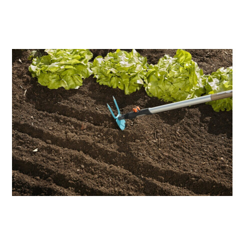 Gardena Binette de jardin forme cœur 7 cm large, 2 dents