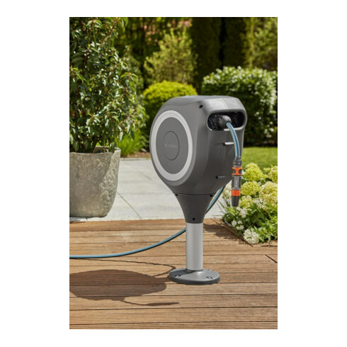 Gardena Boîte enrouleur pour terrasse RollUp M (blanc) 20 m 18617-20