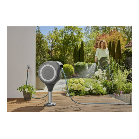 Gardena Boîte enrouleur pour terrasse RollUp S (blanc) 15 m 18607-20
