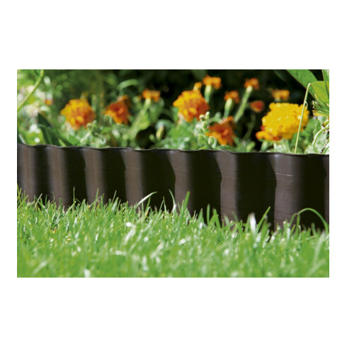 Gardena Bordure de parterre marron 20 cm H x 9 m L