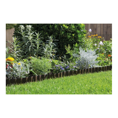 Gardena Bordure de parterre marron 20 cm H x 9 m L