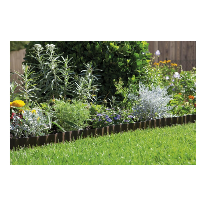 Gardena Bordure de parterre marron 20 cm H x 9 m L