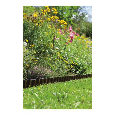 Gardena Bordure de parterre marron H 15 cm L 9 m