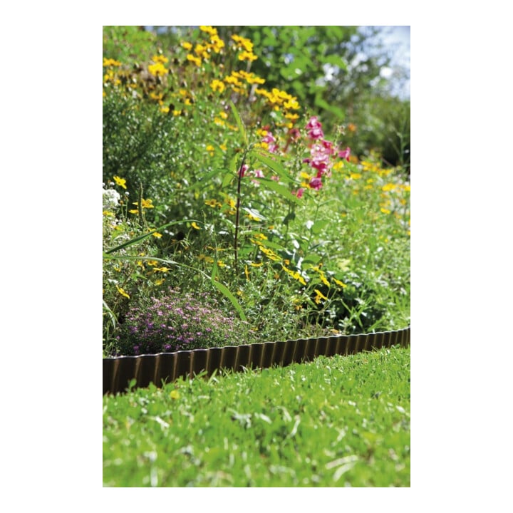 Gardena Bordure de parterre marron H 15 cm L 9 m