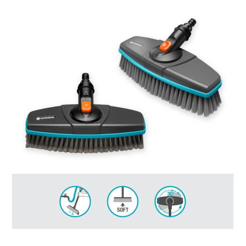 Gardena Brosse manche douce Cleansystem 18810-20