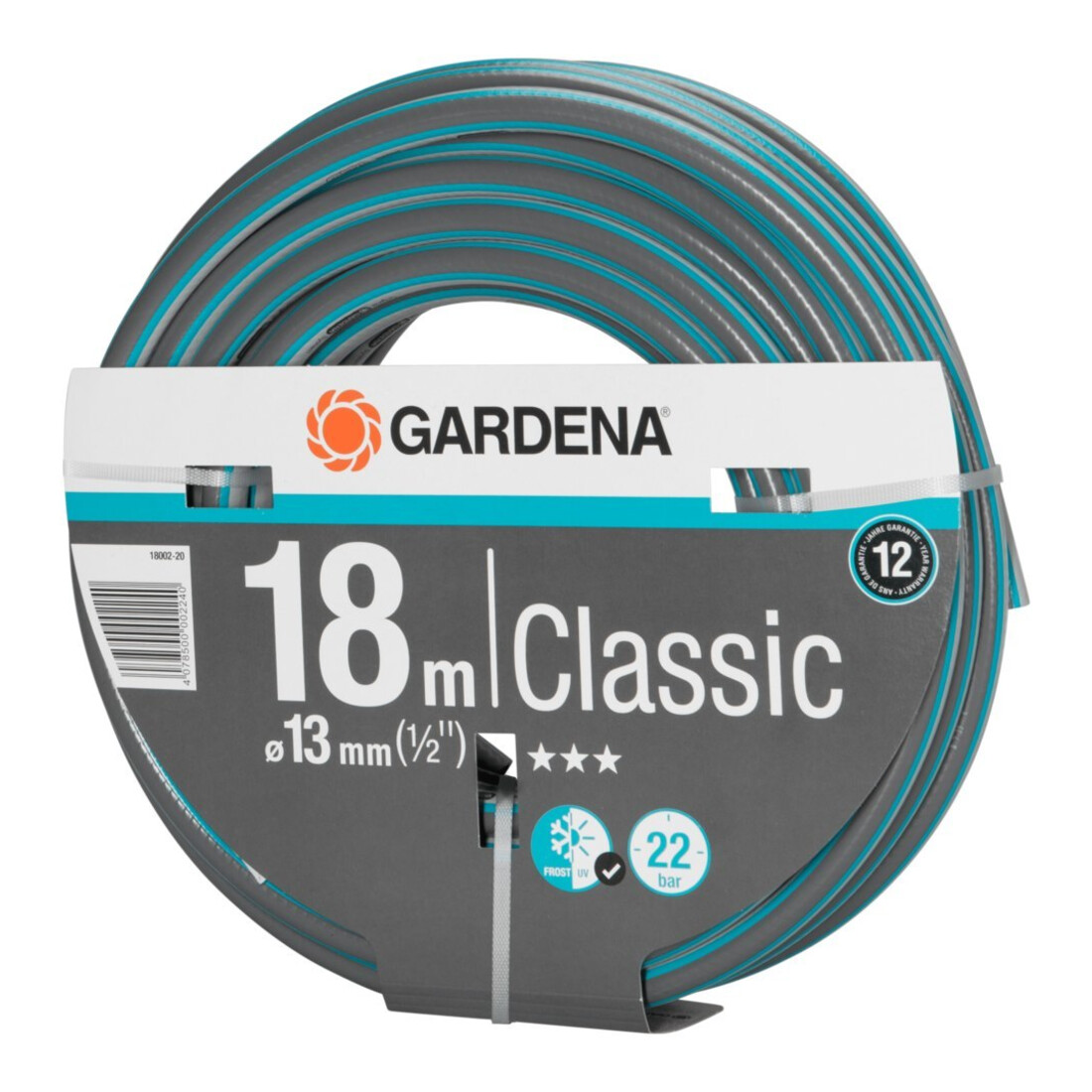 Gardena Classic Tuyau (1/2") 18 m, s. a., 18001