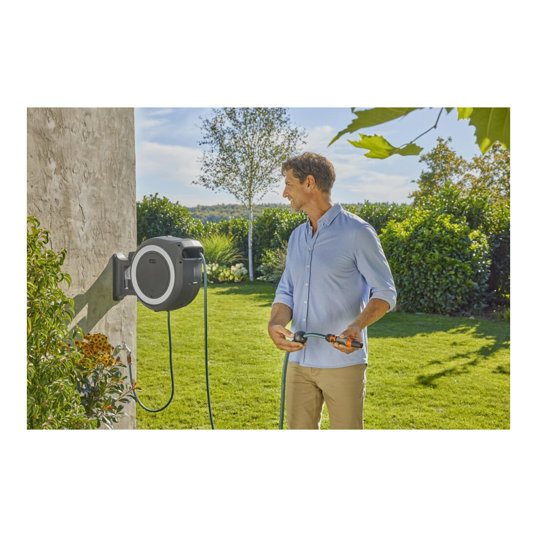 Gardena Dévidoir mural à batterie XL 18V 35 m 18642-20