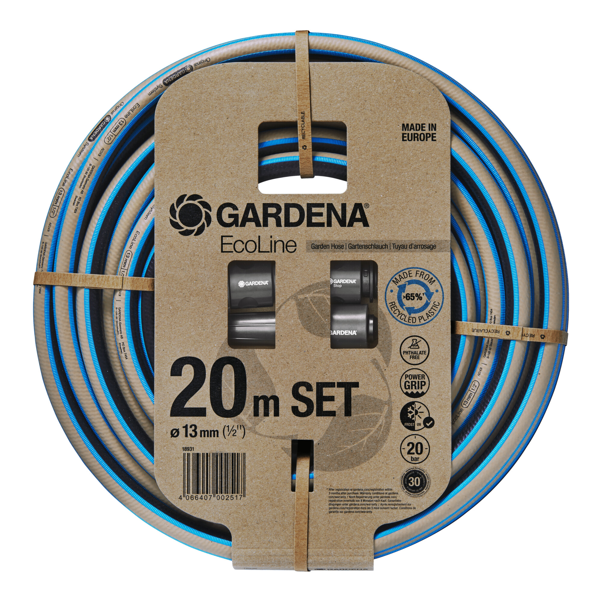 Gardena EcoLine Schlauch 13 mm (1/2"), 20 m mit Systemteilen