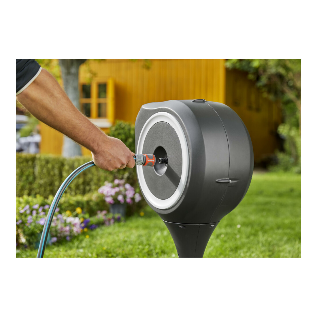 GARDENA Garten-Schlauchbox RollUp S (weiß) 15 m