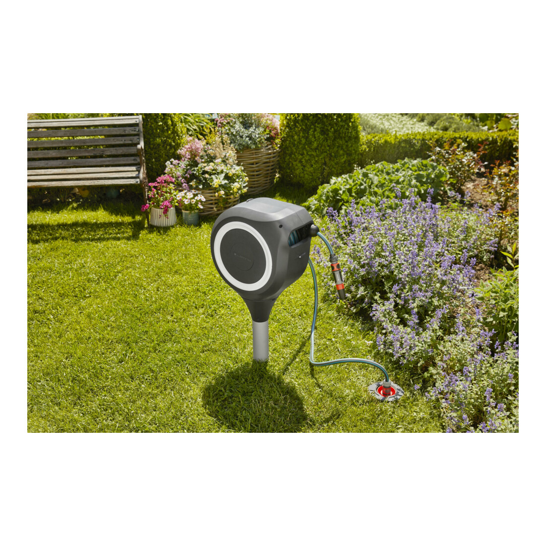 GARDENA Garten-Schlauchbox RollUp S (weiß) 15 m