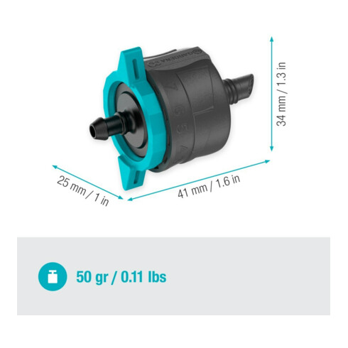 Gardena Goutteur final réglable 1-8 l/h MDS Contenu : 5 pièces