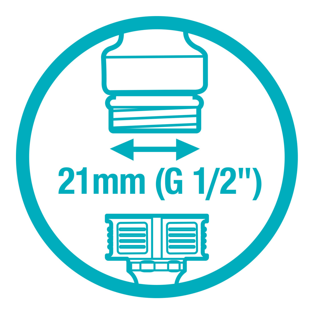 GARDENA Hahnverbinder 21mm (G 1/2")