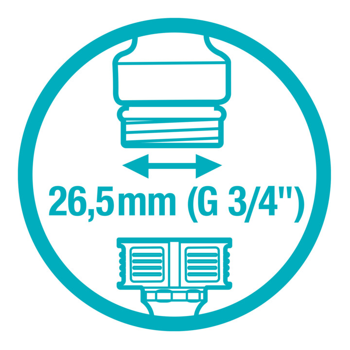 Gardena Hahnverbinder 26,5mm (G 3/4")