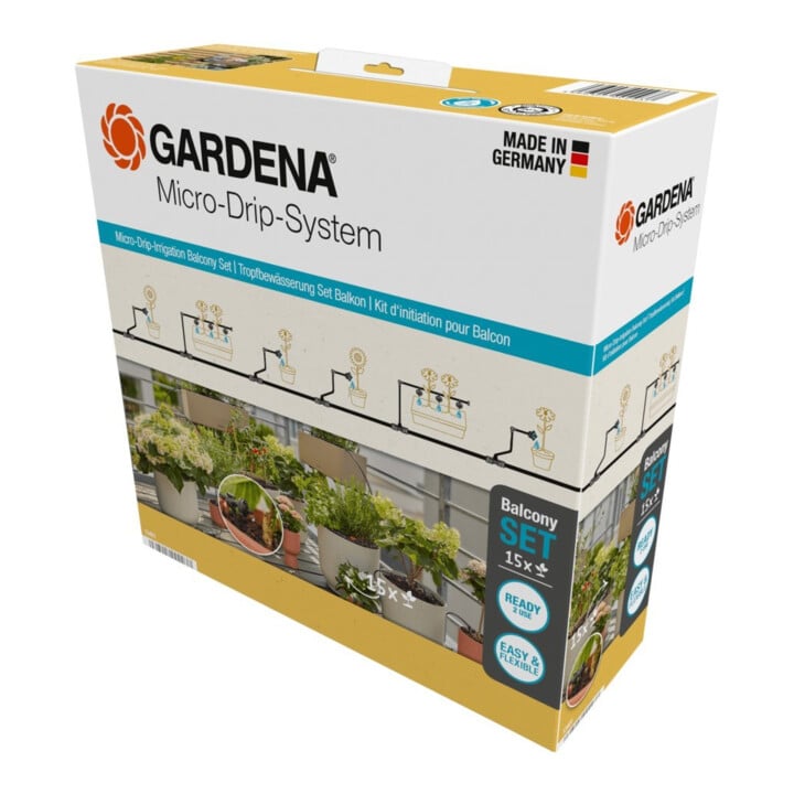 Gardena Kit d'arrosage goutte à goutte balcon (15 plantes)
