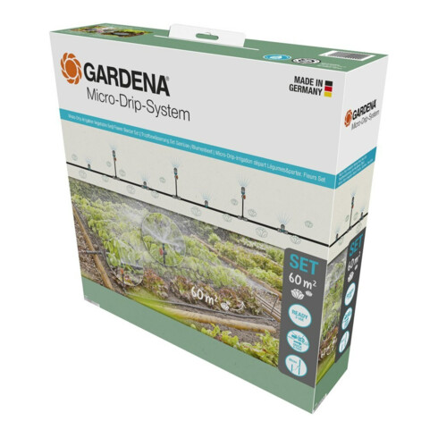 Gardena Kit d'arrosage goutte à goutte pour potager/fleurs 60 m²