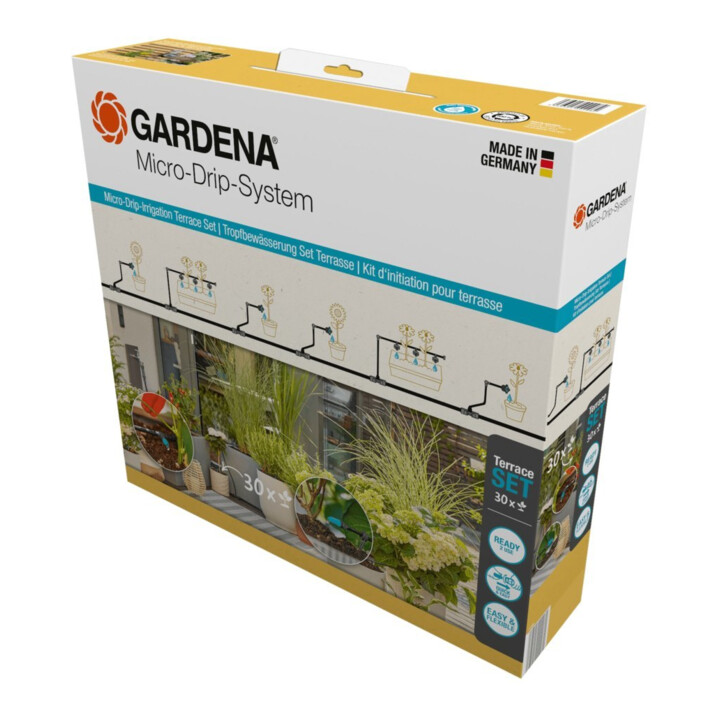 Gardena Kit d'arrosage goutte à goutte Terrasse (30 plantes) Contenu : 1 pièce