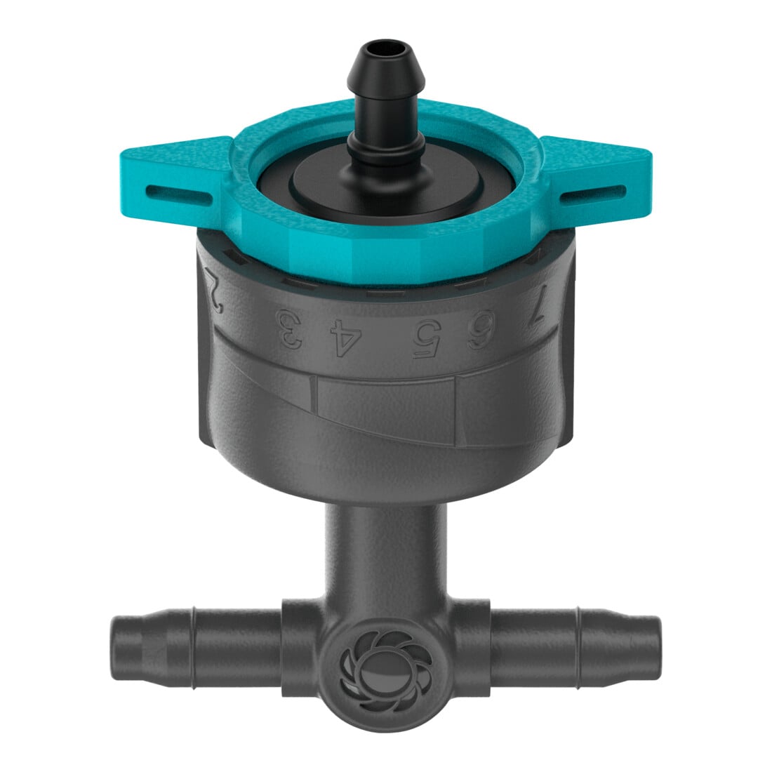 Gardena Micro-Drip-System Regulierbarer Reihentropfer 1-8 l/h, druckregulierend - Inhalt: 5 Reihentropfer, 1 Verschlusskappe