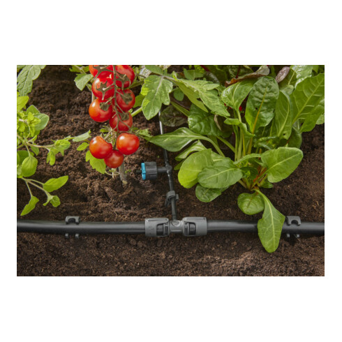 Gardena Micro-Drip-System Regulierbarer Reihentropfer 1-8 l/h, druckregulierend - Inhalt: 5 Reihentropfer, 1 Verschlusskappe
