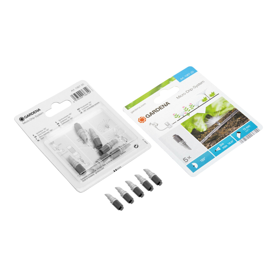 GARDENA Micro-Drip-System Sprühdüse, 180° - Inhalt: 5 Stück