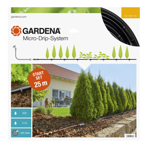 GARDENA Micro-Drip-System Start Set Pflanzreihen M Tropfrohr oberirdisch