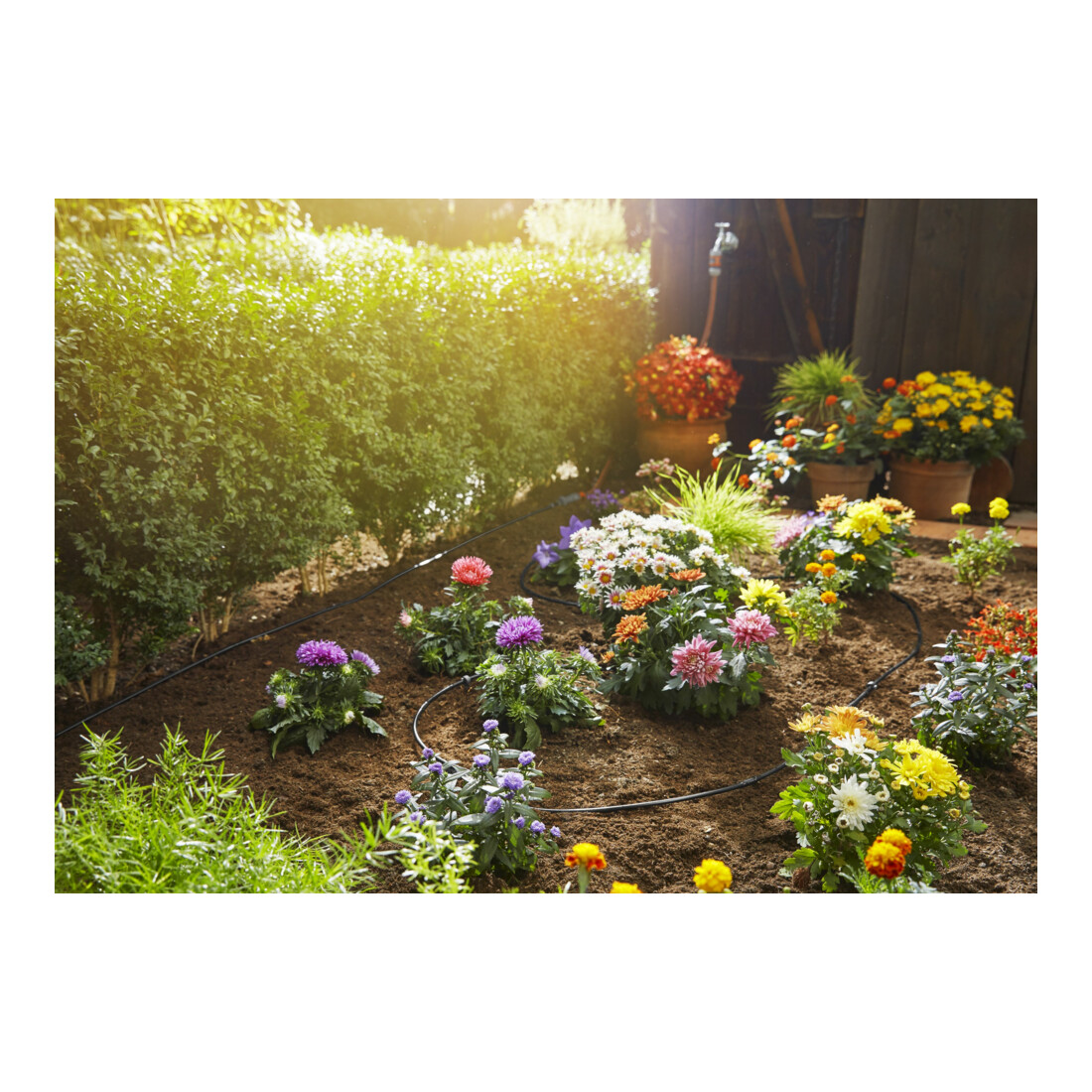 GARDENA Micro-Drip-System Start Set Pflanzreihen S Tropfrohr oberirdisch