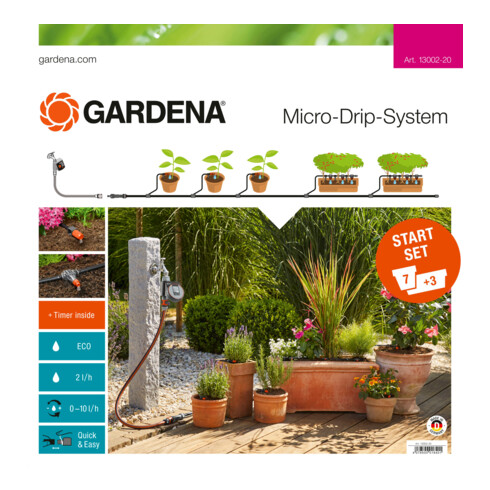 GARDENA Micro-Drip-System Start-Set Pflanztöpfe M automatic