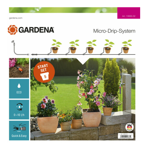 GARDENA Micro-Drip-System Start-Set Pflanztöpfe S (Display)