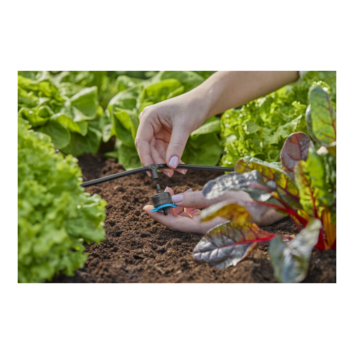 Gardena Micro-Drip-System T-Stück für Sprühdüsen/Endtropfer 4,6 mm (3/16") - Inhalt: 5 T-Stücke, 1 Verschlusskappe